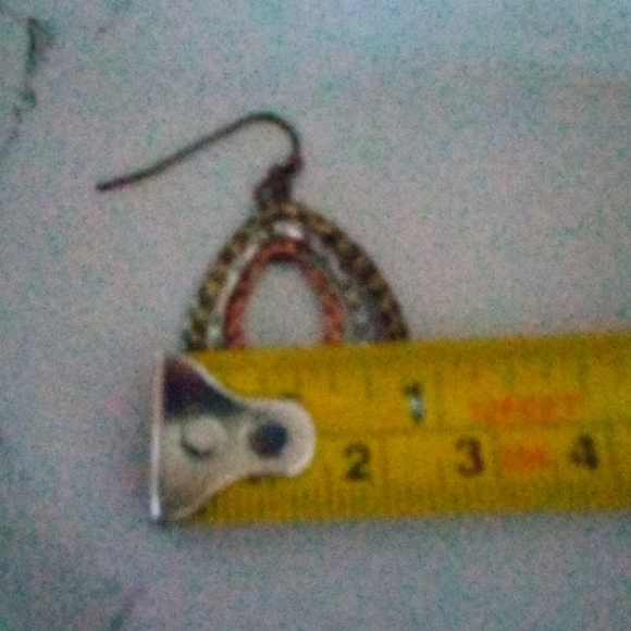 Trendy Mixed Metal Silver, Brass, & Copper Hammered Tear Drop Layered  Earrings - Picture 4 of 8